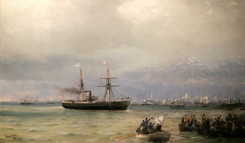 Айвазовский, картина "Корабль помощи"