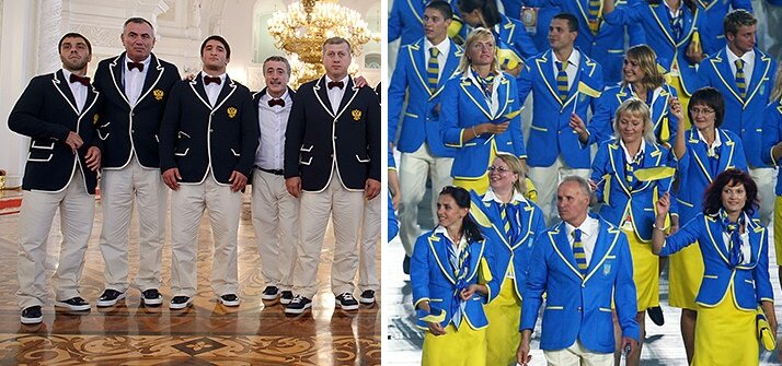 Фото: форма олимпийцев России 2016 и Украины 2008