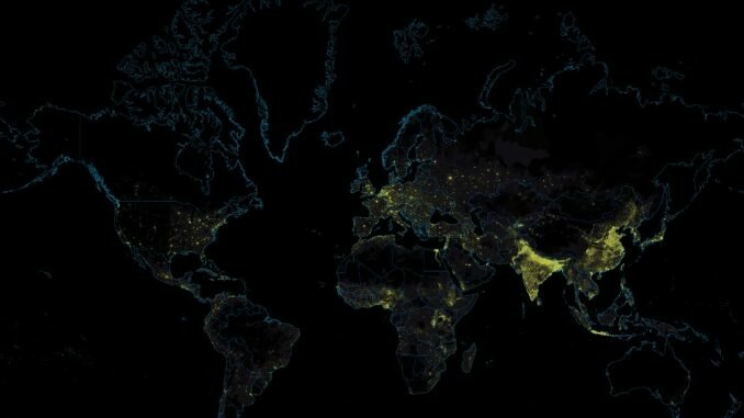 Средняя плотность населения в мире - новая карта
